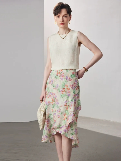 dongguan dress factory, dongguan dress silk skirt dress supplier