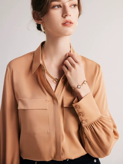dongguan womenwear factory, dongguan womenwear silk blouse  supplier