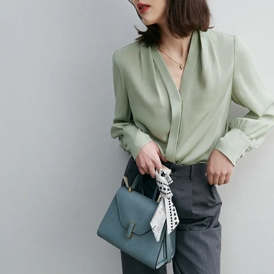 dongguan womenwear factory, dongguan womenwear  silk blouse  supplier