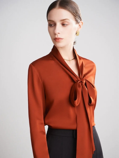 dongguan womenwear factory, dongguan womenwear  silk blouse  supplier