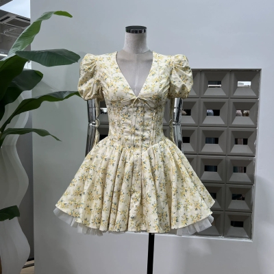 dongguan dress factory, dongguan dress floral dress  supplier
