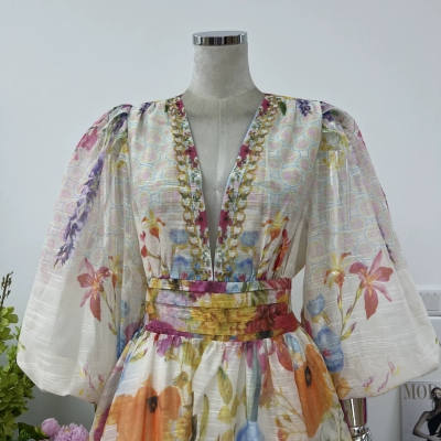 dongguan dress factory, dongguan dress floral dress supplier