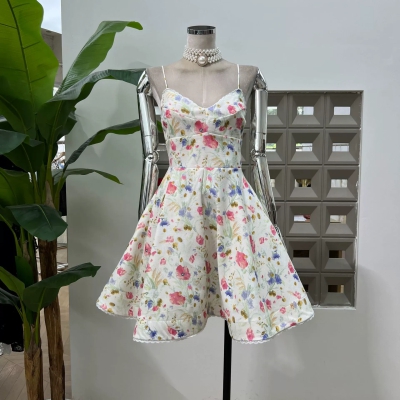 dongguan dress factory, dongguan dress floral dress  supplier