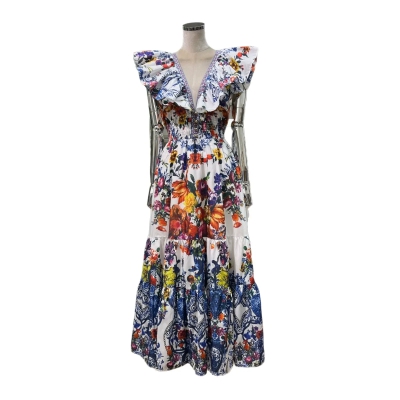 dongguan dress factory, dongguan dress floral dress supplier