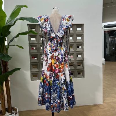 dongguan dress factory, dongguan dress floral dress supplier