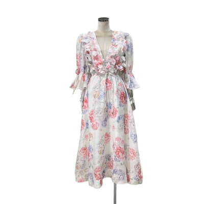 dongguan dress factory, dongguan dress floral dress supplier