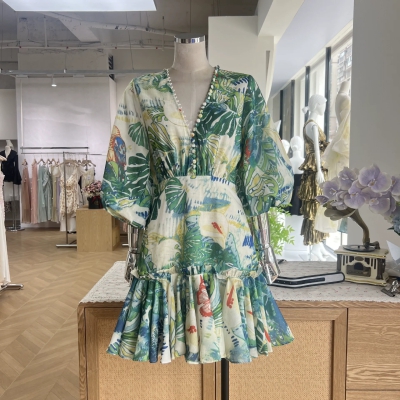 dongguan dress factory, dongguan dress floral dress supplier