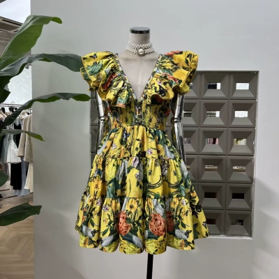 dongguan dress factory, dongguan dress  floral dress  supplier