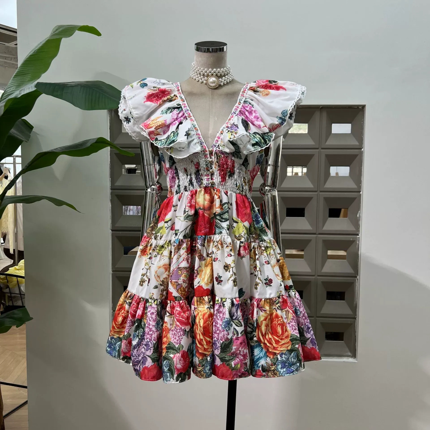 dongguan dress factory, dongguan dress  floral dress  supplier