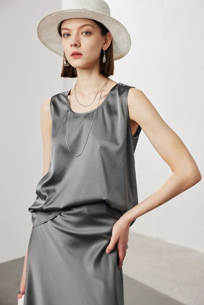 dongguan womenwear factory, dongguan womenwear  silk top  supplier