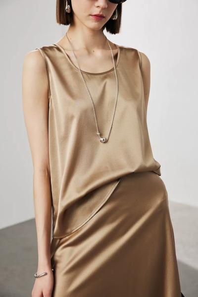 dongguan womenwear factory, dongguan womenwear  silk top  supplier