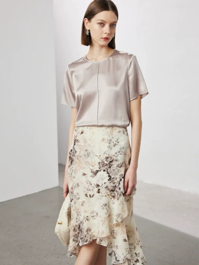 dongguan womenwear factory, dongguan womenwear silk t shirt  supplier