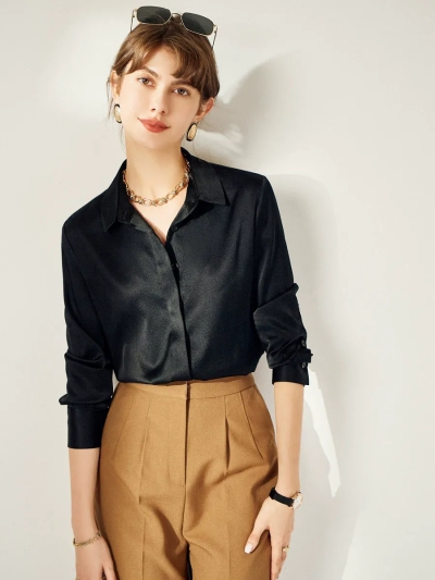 dongguan womenwear factory, dongguan womenwear  silk blouse  supplier