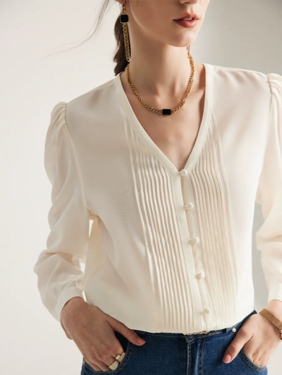 dongguan womenwear factory, dongguan womenwear  silk blouse  supplier