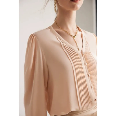 dongguan womenwear factory, dongguan womenwear  silk blouse  supplier
