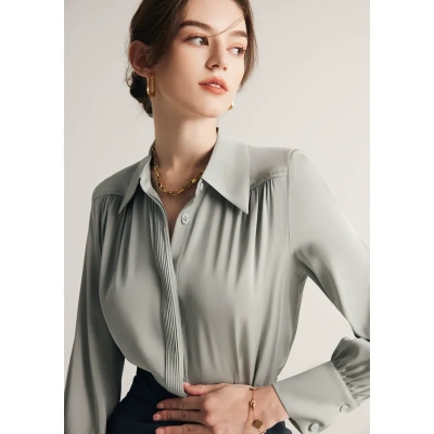 dongguan womenwear factory, dongguan womenwear  silk blouse  supplier