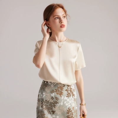 dongguan womenwear factory, dongguan womenwear  silk blouse  supplier