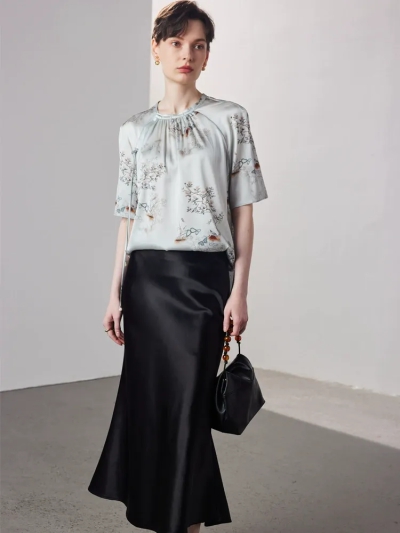 dongguan womenwear factory, dongguan womenwear  silk blouse  supplier