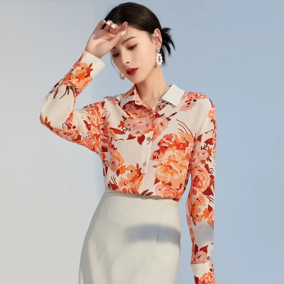 dongguan womenwear factory, dongguan womenwear silk blouse  supplier