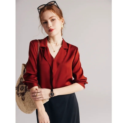 dongguan womenwear factory, dongguan womenwear  silk blouse  supplier
