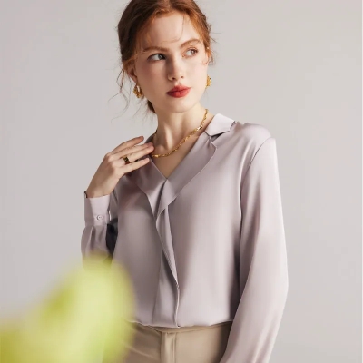 dongguan womenwear factory, dongguan womenwear  silk blouse  supplier