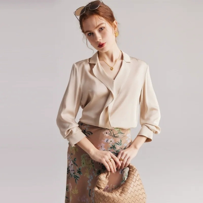 dongguan womenwear factory, dongguan womenwear  silk blouse  supplier