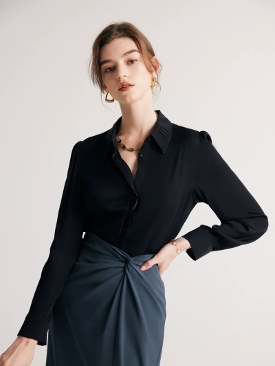 dongguan womenwear factory, dongguan womenwear  silk blouse  supplier