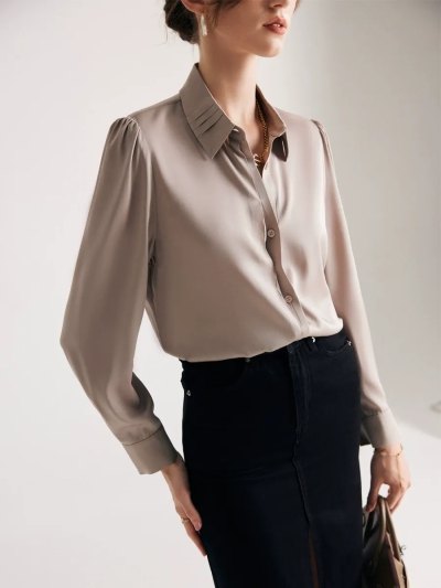 dongguan womenwear factory, dongguan womenwear silk blouse  supplier