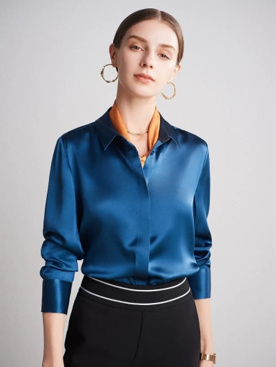 dongguan womenwear factory, dongguan womenwear silk blouse  supplier
