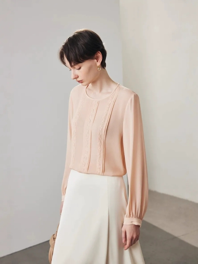 dongguan womenwear factory, dongguan womenwear  silk blouse  supplier