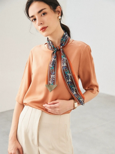 dongguan womenwear factory, dongguan womenwear  silk blouse  supplier