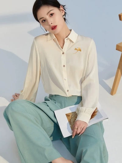 dongguan womenwear factory, dongguan womenwear silk blouse  supplier