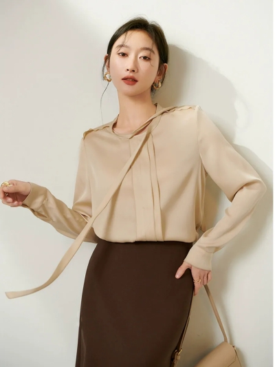 dongguan womenwear factory, dongguan womenwear silk blouse  supplier