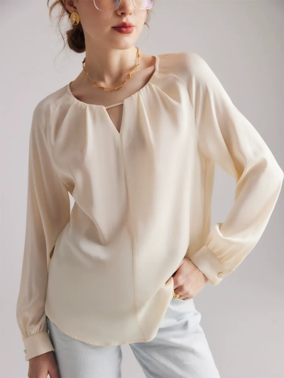 dongguan womenwear factory, dongguan womenwear  silk blouse  supplier