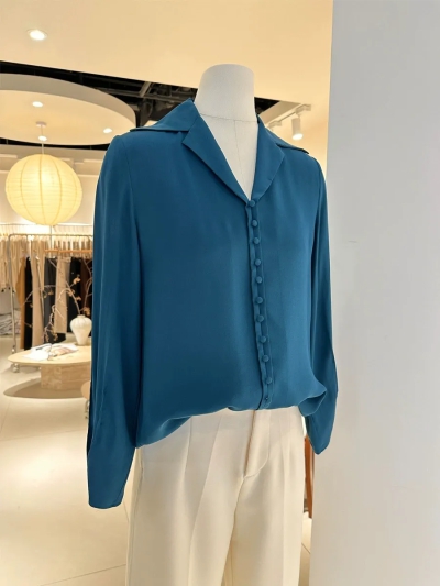 dongguan womenwear factory, dongguan womenwear silk blouse  supplier