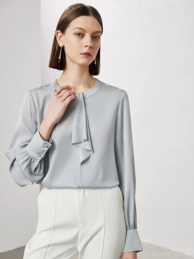 dongguan womenwear factory, dongguan womenwear silk blouse  supplier