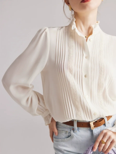 dongguan womenwear factory, dongguan womenwear  silk blouse  supplier