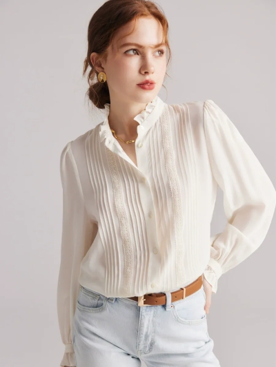 dongguan womenwear factory, dongguan womenwear  silk blouse  supplier