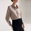 dongguan womenwear factory, dongguan womenwear silk blouse  supplier