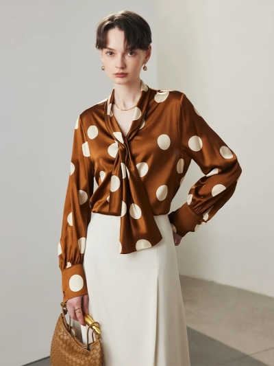 dongguan womenwear factory, dongguan womenwear silk blouse  supplier
