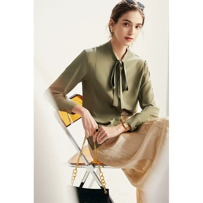 dongguan womenwear factory, dongguan womenwear  silk blouse  supplier
