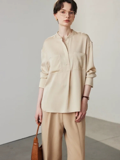 dongguan womenwear factory, dongguan womenwear  silk blouse  supplier