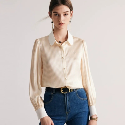 dongguan womenwear factory, dongguan womenwear  silk blouse  supplier