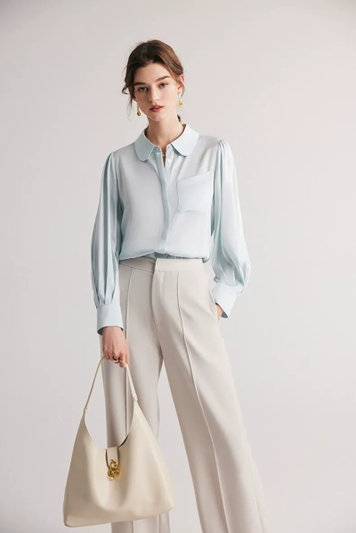 dongguan womenwear factory, dongguan womenwear  silk blouse  supplier