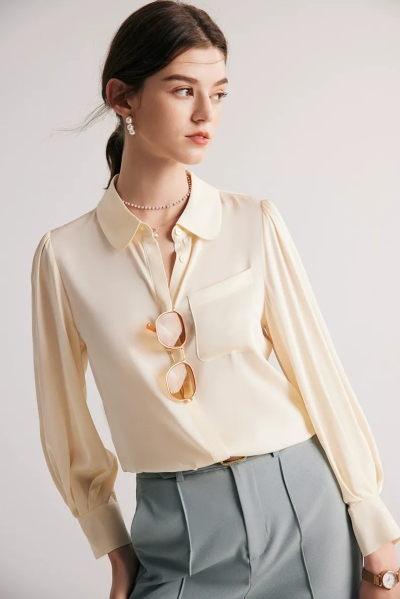 dongguan womenwear factory, dongguan womenwear  silk blouse  supplier