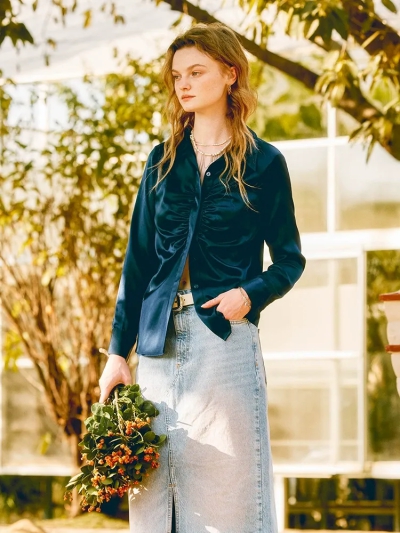 dongguan womenwear factory, dongguan womenwear silk blouse supplier