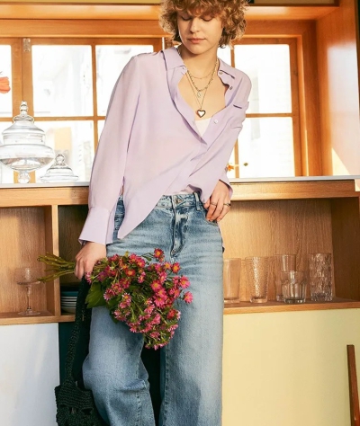dongguan womenwear factory, dongguan womenwear silk blouse  supplier