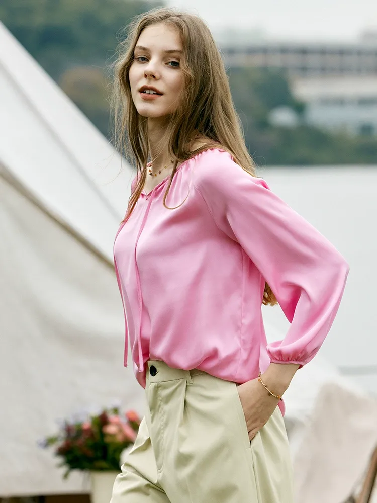 dongguan womenwear factory, dongguan womenwear  silk blouse  supplier