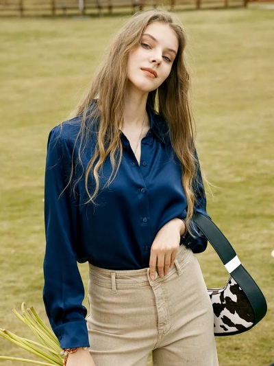 dongguan womenwear factory, dongguan womenwear silk blouse  supplier