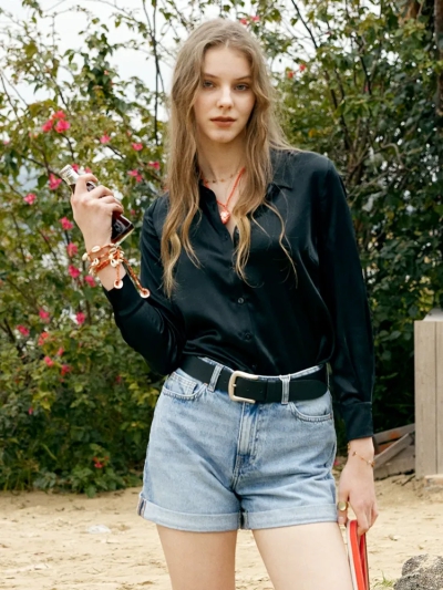 dongguan womenwear factory, dongguan womenwear  silk blouse  supplier